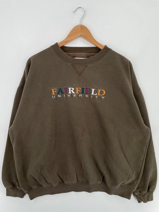 00' FAIRFIELD UNIVERSITY Size XL Vintage College Sweat-shirt / E671