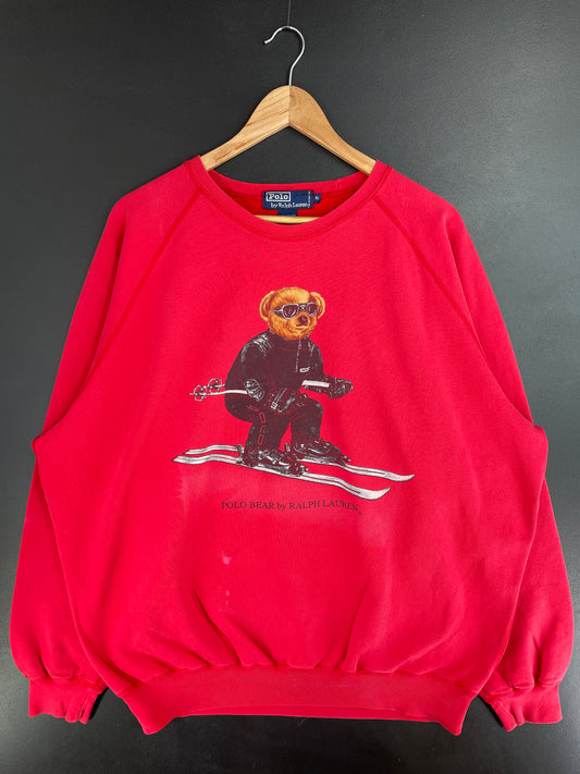 90's POLO BEAR RALPH LAUREN Size XL Vintage Sweat-shirt / E200