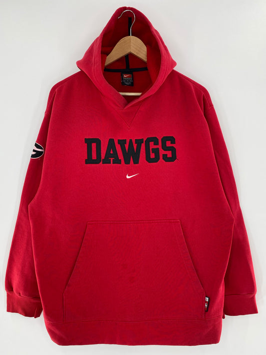 00' NIKE UNIVERSITY OF GEORGIA Size M Vintage Hoodie Sweat-Shirt / K5752
