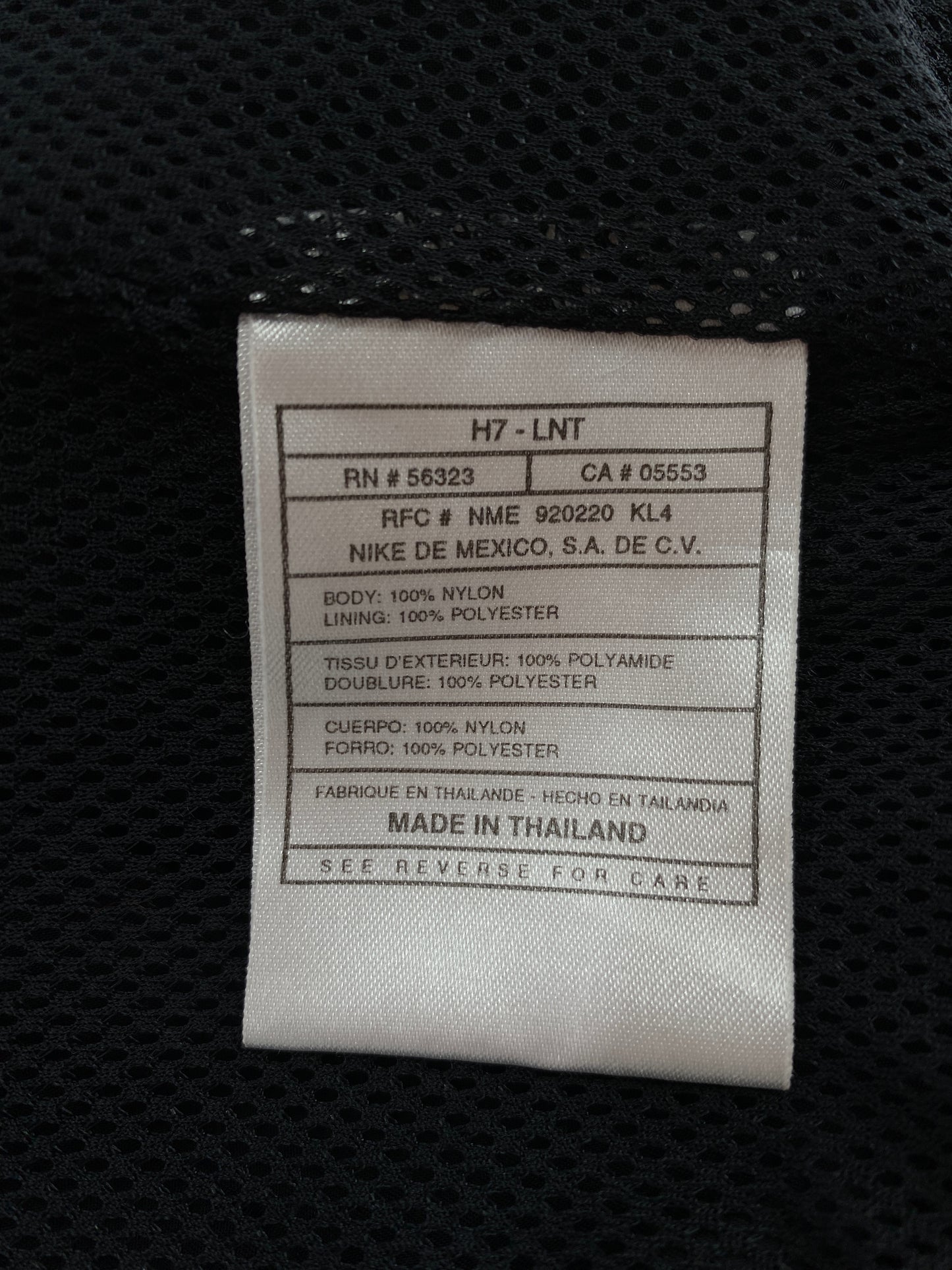 90’s NIKE NORTH CAROLINA PANTHERS Size L NFL Nylon Jacket / A4587