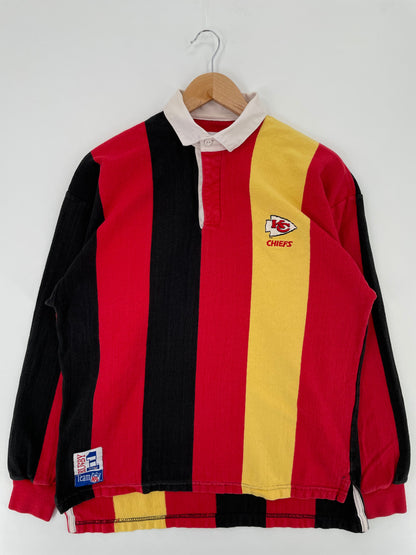 90's KANSAS CHIEFS Made in USA Size M Vintage NFL Rugby shirt / E1869R