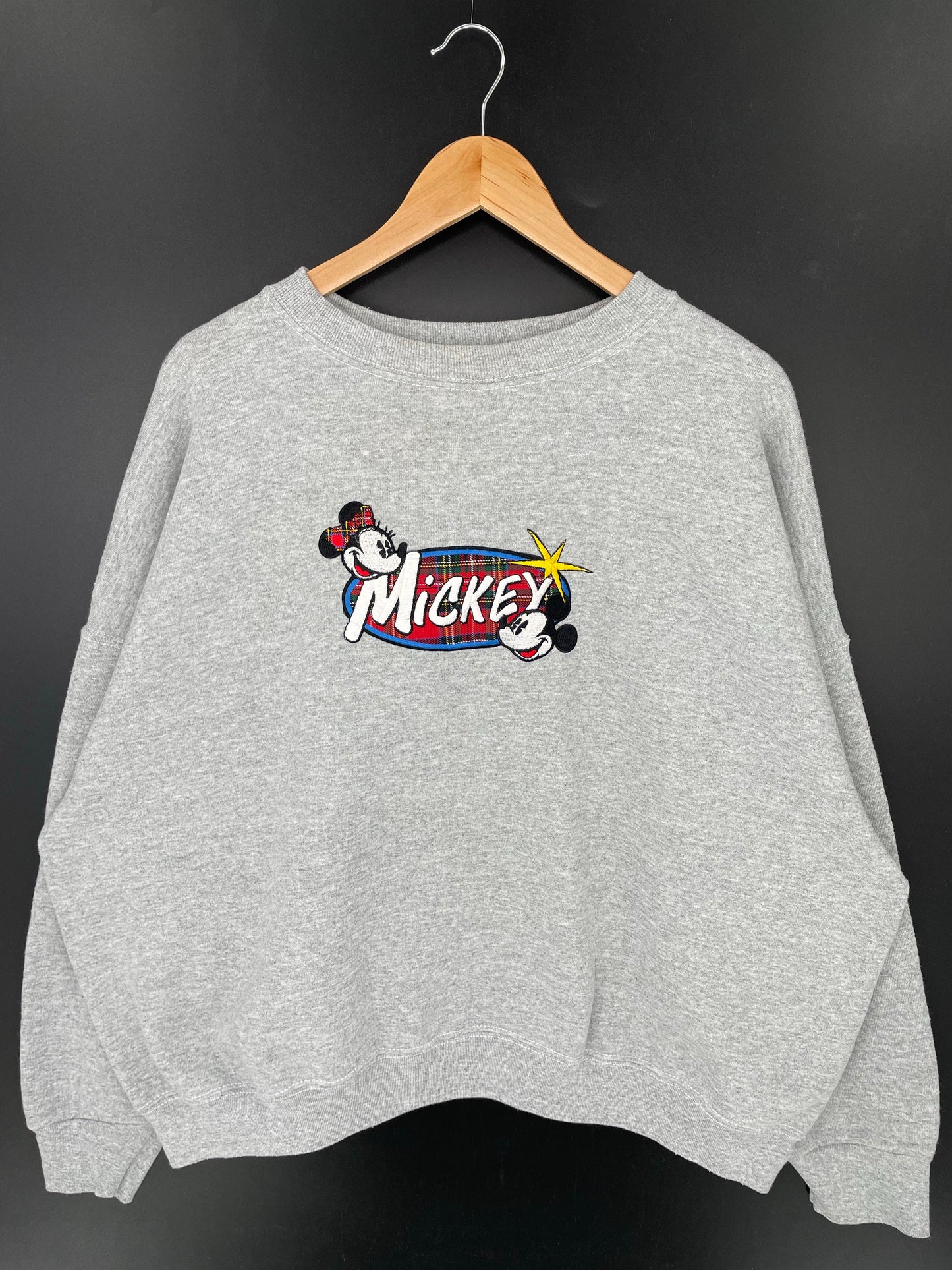 90’s DISNEY MICKEY MINNIE Size No Tag(Approx.L) Sweat-shirt / E287