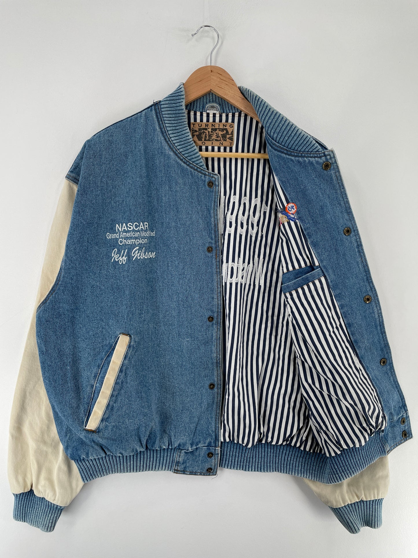 1999 NASCAR Size XL Vintage Racing Denim Jacket / E6058J