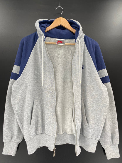 90’s Silver tag NIKE Size L Vintage Zip-up Sweat-Shirt / K4924