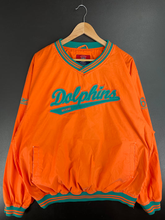 Vintage MIAMI DOLPHINS Size XL Vintage NFL Nylon Jacket / E3225N