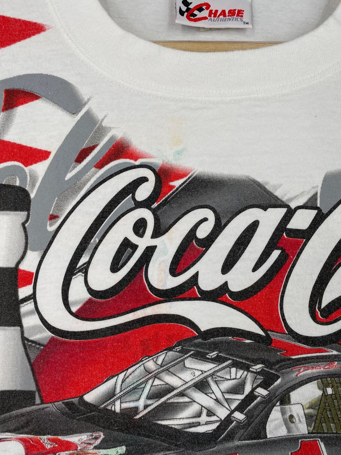 1998 NASCAR COCA COLA DALE EARNHARDT x DALE EARNHARDT JR Made in USA Size XL Vintage Racing T-Shirt / A962