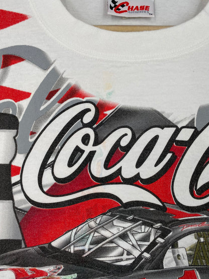 1998 NASCAR COCA COLA DALE EARNHARDT x DALE EARNHARDT JR Made in USA Size XL Vintage Racing T-Shirt / A962