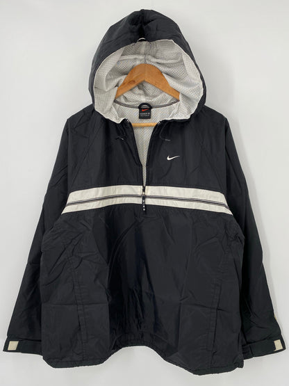00’ NIKE Size XL Vintage Hoodie Half Zip Nylon-Jacket / A5567