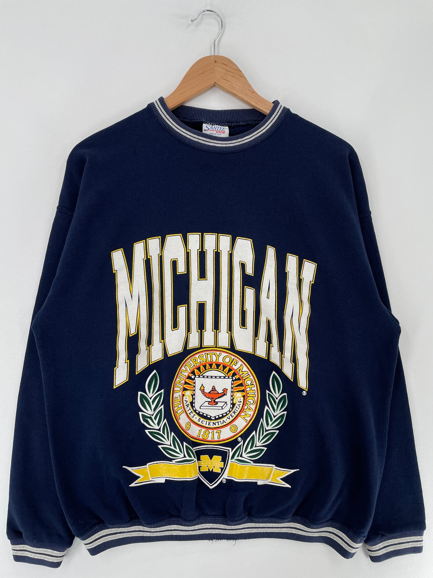90's UNIVERSITY OF MICHIGAN Made in USA Size XL Vintage College Sweat-shirt / E5740S