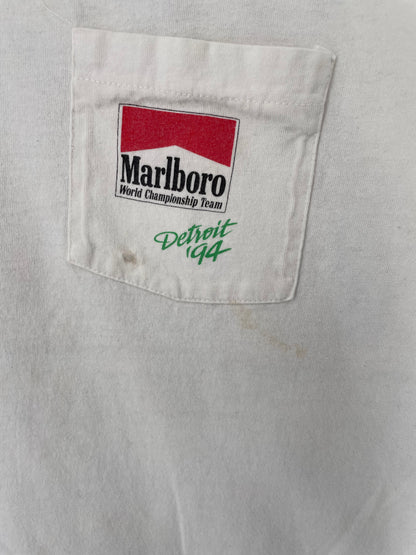 1994 MARLBORO DETROIT Made in USA Size XL Vintage Racing T-Shirts / K9977