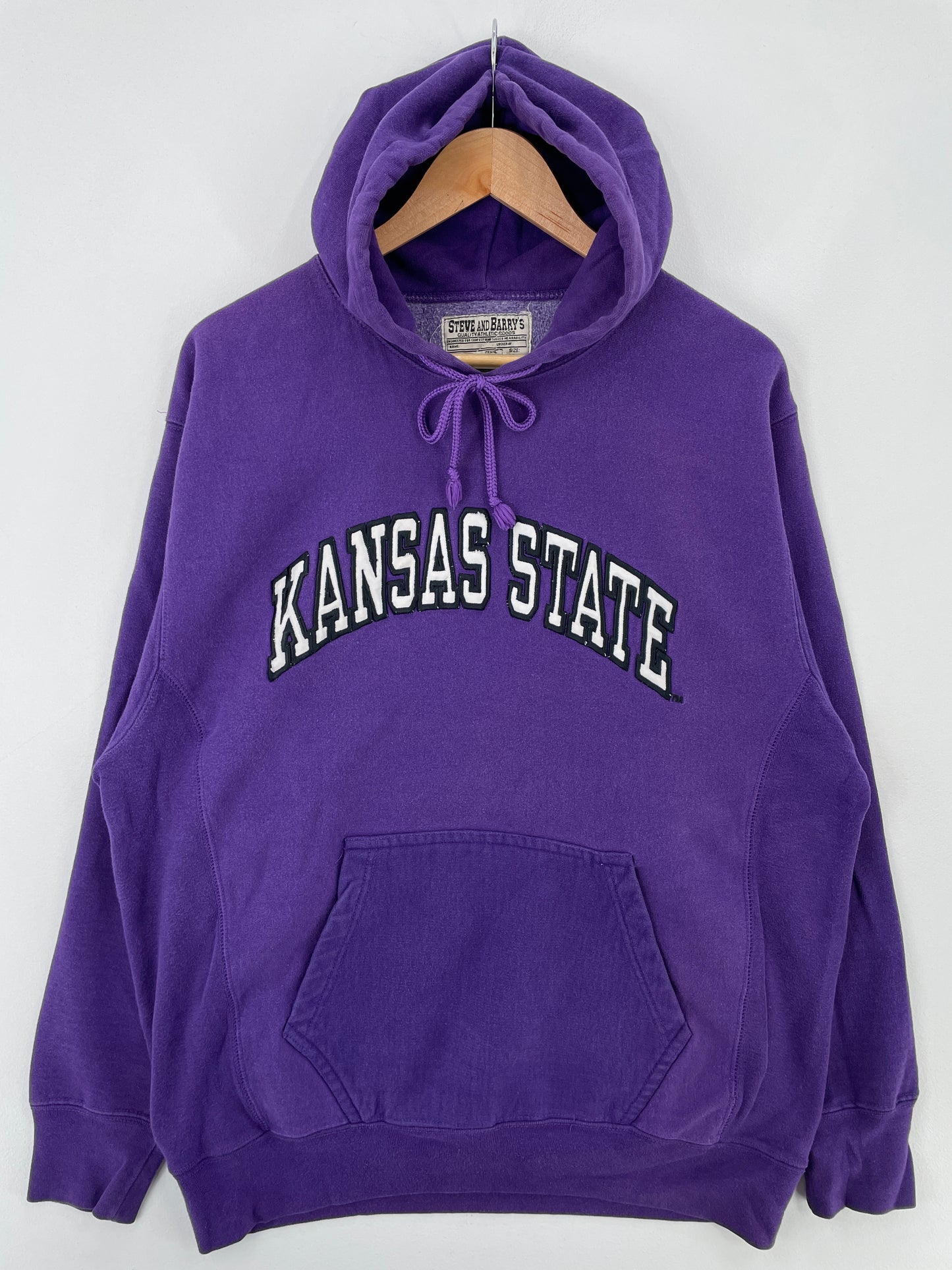 Vintage KANSAS STATE Size L Vintage College Hoodie Sweat-Shirt / E3657S