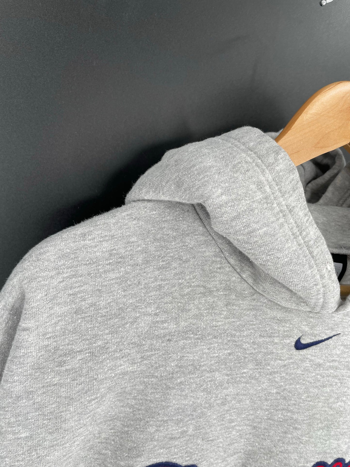 00' NIKE ATLANTA BRAVES Size XL Vintage MLB Hoodie Sweat-shirt / K9147