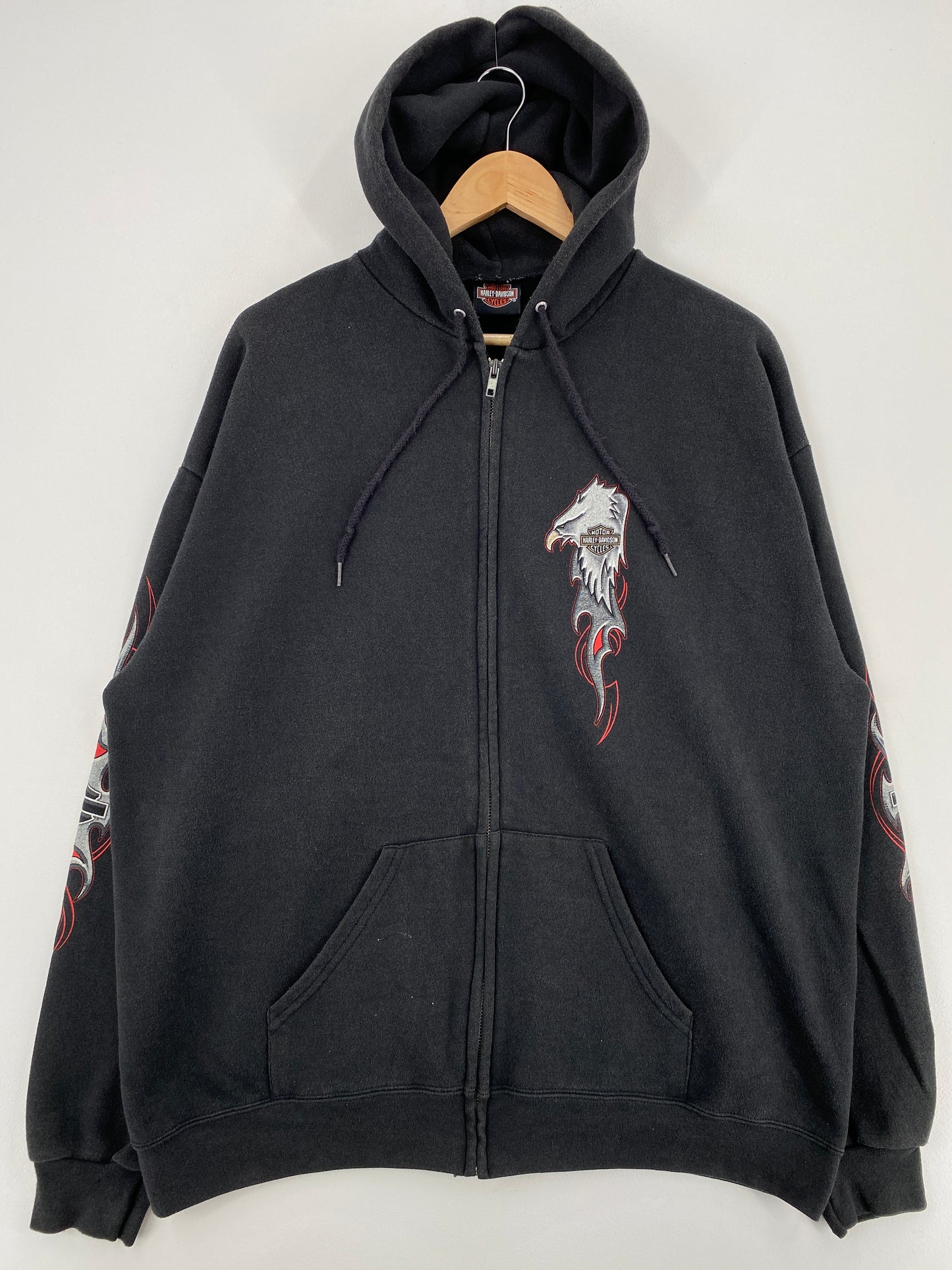 1998 HARLEY DAVIDSON Size Approx.XL Vintage Zip-Up Hoodie Sweat-Shirts / A3972