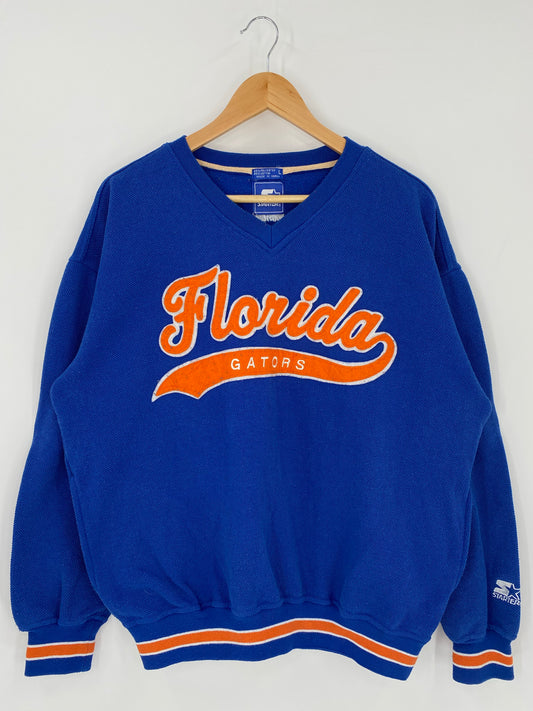 Vintage STARTERS FLORIDA GATORS Size L NFL Sweat-shirt / K5271