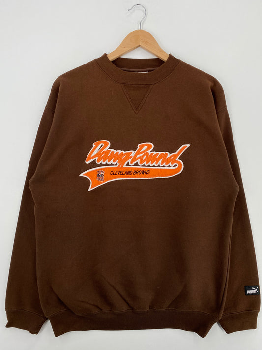 00' CLEVELAND BROWNS Size M Vintage NFL Sweat-Shirt / A4413