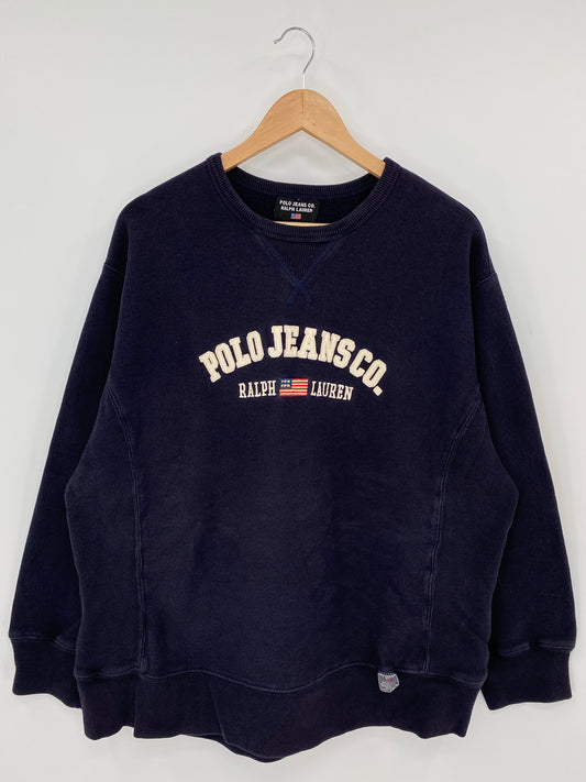 Vintage POLO JEANS RALPH LAUREN Size XL Vintage Sweat-shirt  / K7086