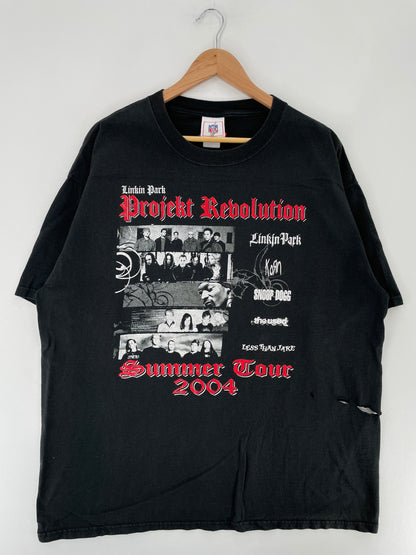 2004 LINKIN PARK x KORN x SNOOP DOGG x THE USED x LESS THAN JAKE Size Approx.XXL Vintage Music T-Shirt / E5807T