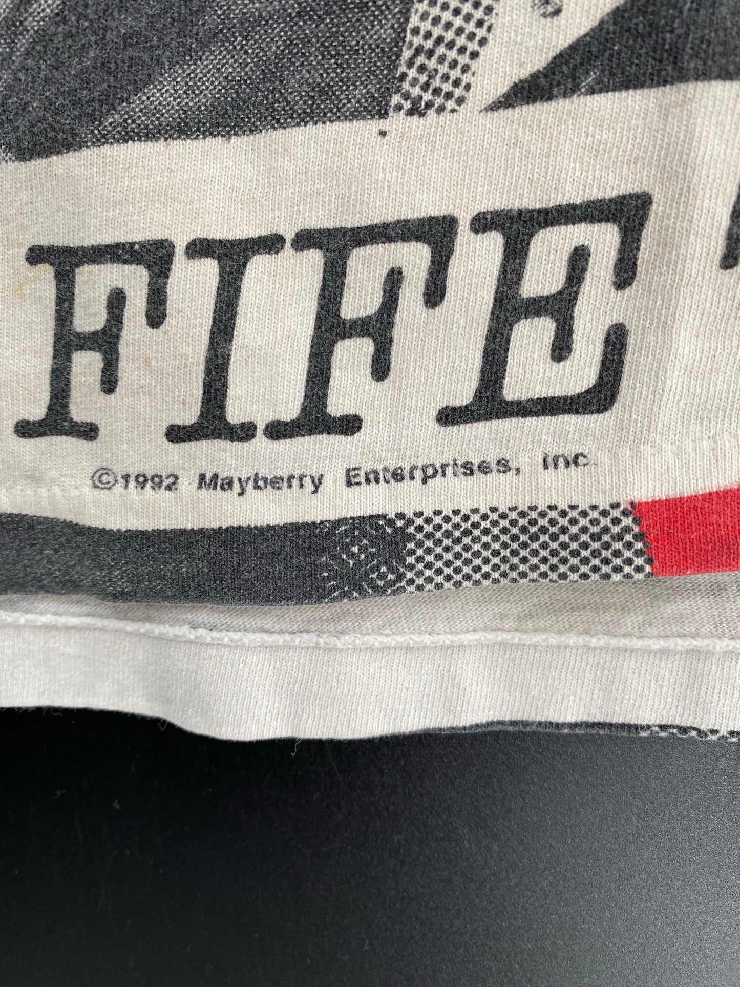 1992 BARNEY FIFE Made in USA Size L Vintage T-Shirt / K4591