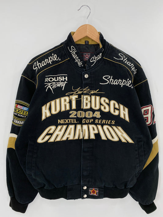 2004' NASCAR KURT BUSCH CHAMPION Size S Vintage Racing Jacket/ K7216