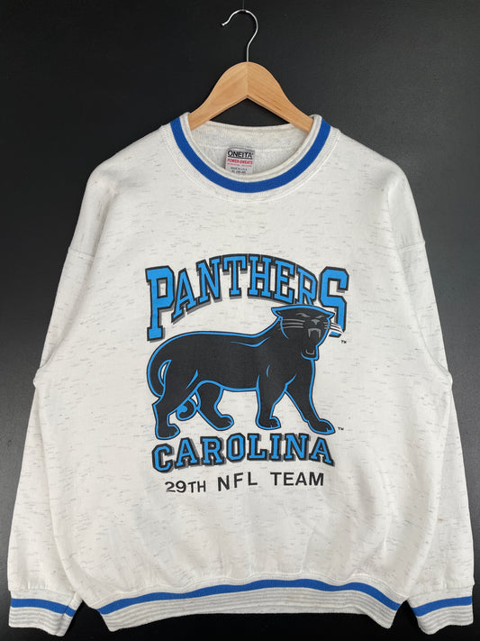 90's NORTH CAROLINA PANTHERS Made in USA Size XL Vintage NFL Sweat-Shirt / E2048S