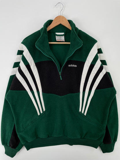 90's ADIDAS Size XL Vintage Half Zip-up Fleece / A9237