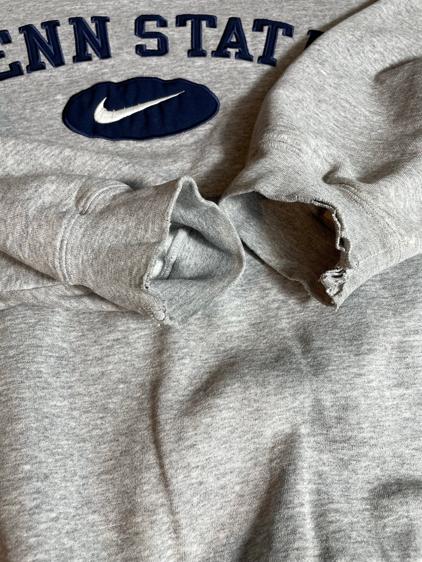 00' NIKE PENN STATE Damaged Size XL Vintage College Sweat-shirt / K9279