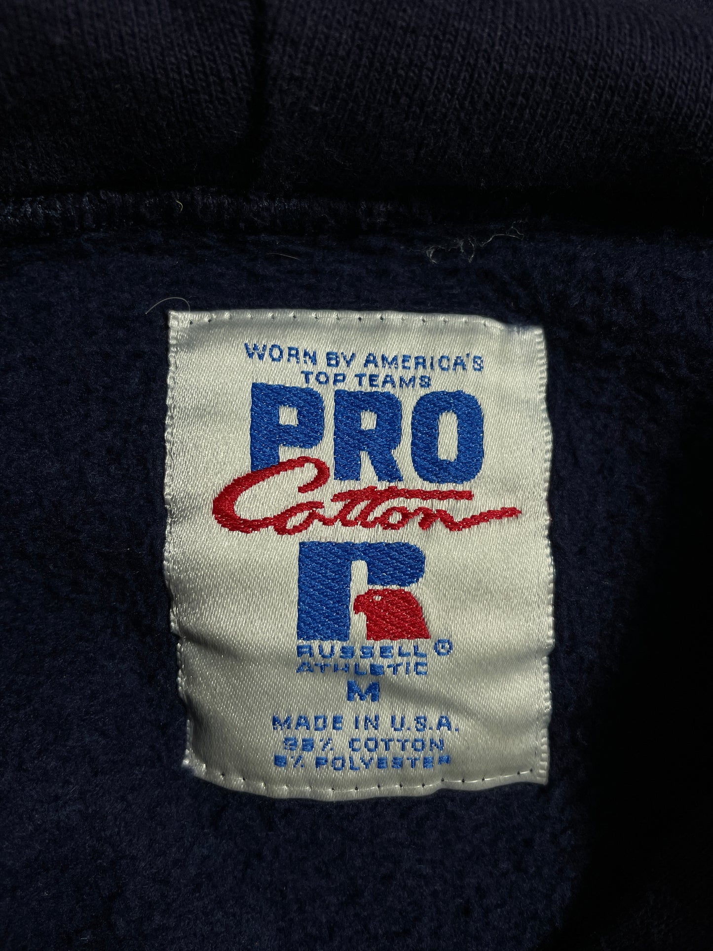 90's RUSSELL PRO x LONG BEACH ISLAND Made in USA Size M Vintage College Hoodie Sweat-shirt / E884