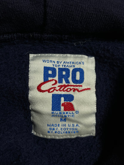 90's RUSSELL PRO x LONG BEACH ISLAND Made in USA Size M Vintage College Hoodie Sweat-shirt / E884