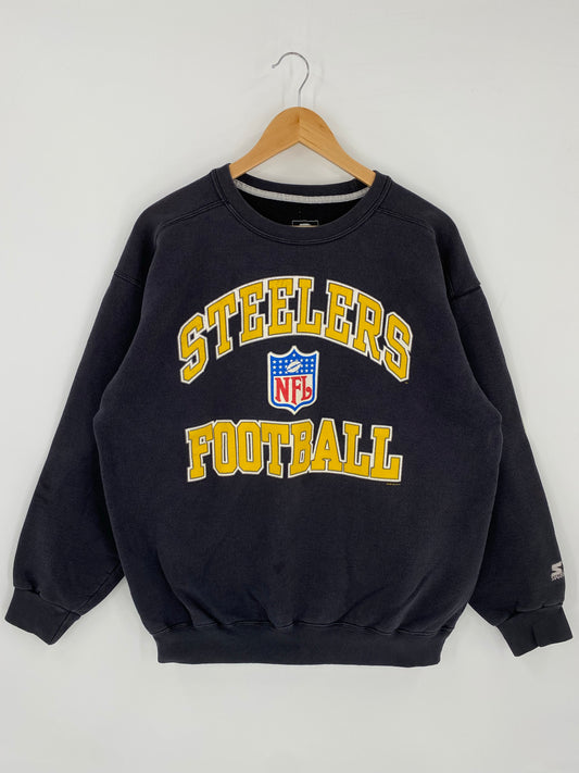 1998' PITTSBURGH STEELERS Size No Tag(approx.L) Vintage NFL Sweat-Shirt  / K4988