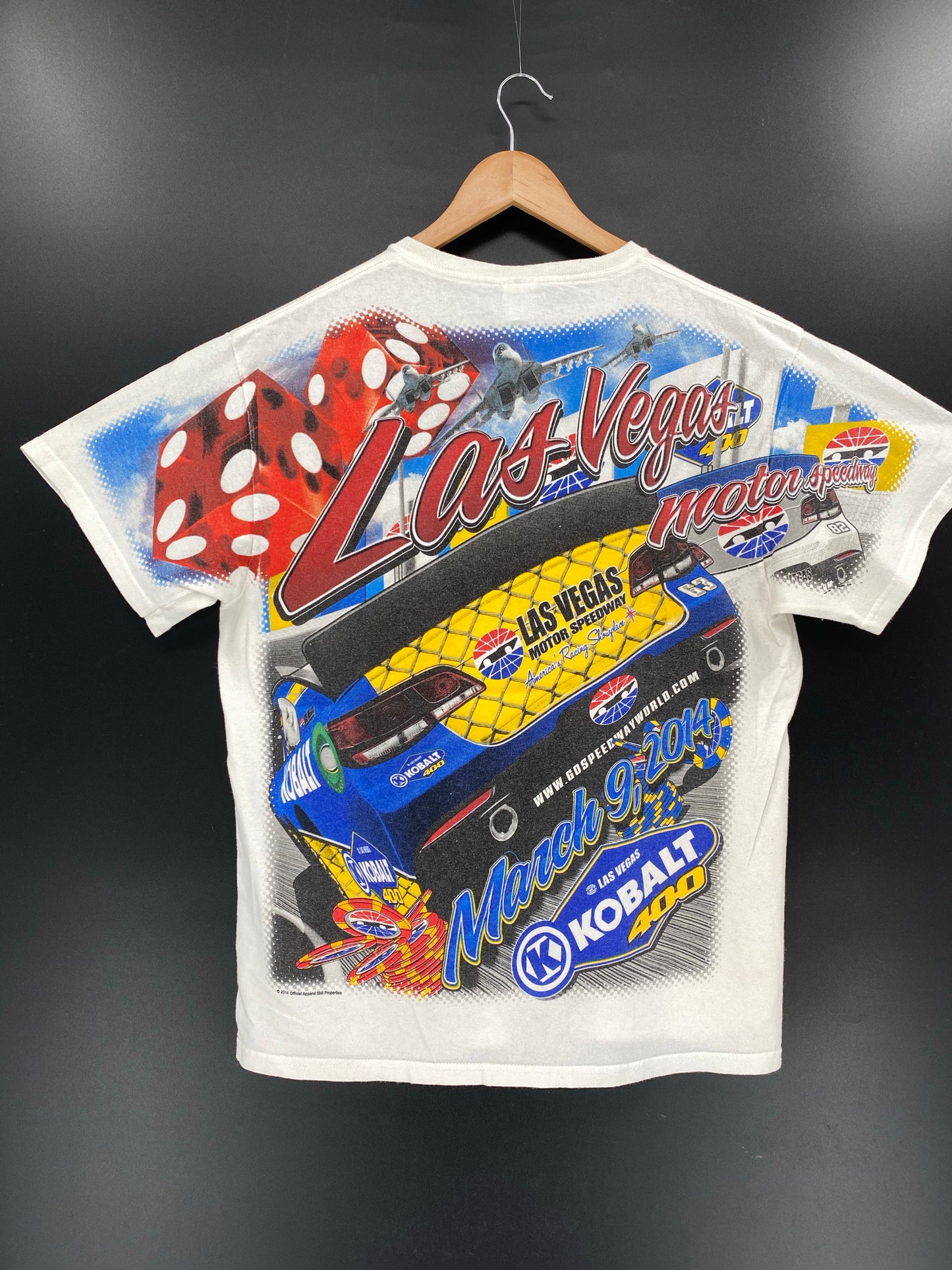 Vintage LAS VEGAS MOTOR SPEEDWAY Size L  Racing T-Shirt / K6219