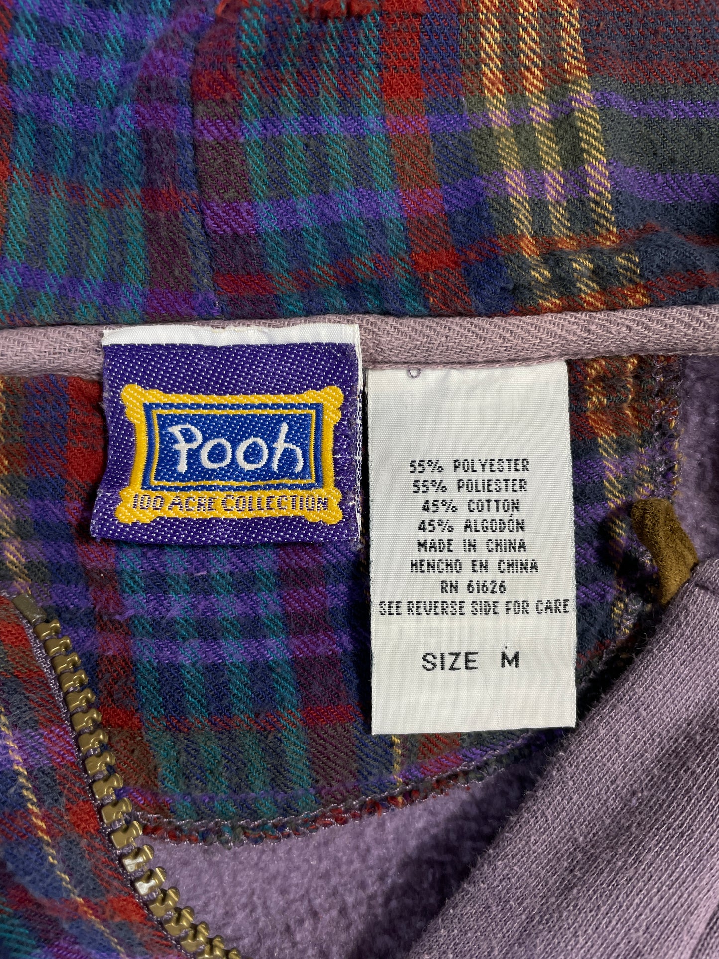 Vintage WINNIE THE POOH Size M Hoodie Sweat-shirt / A7423