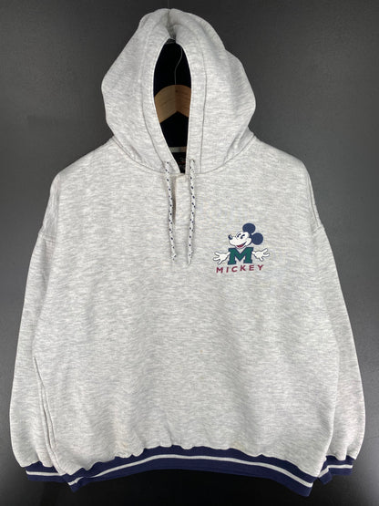 90’s DISNEY MICKEY Size L-XL Vintage Button Down Hoodie Sweat-Shirts / A438