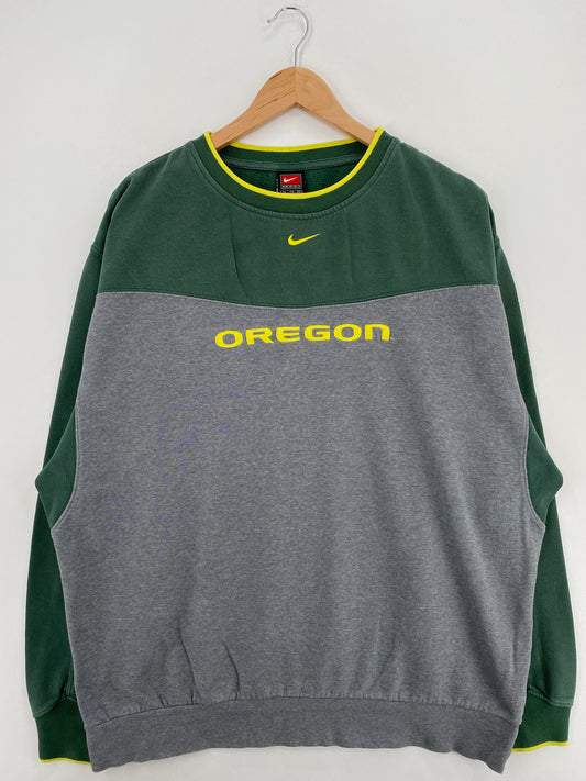 00' NIKE OREGON Size XL Vintage College Sweat-shirt / A5698