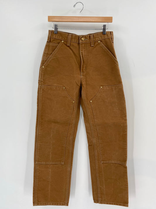 Vintage CARHARTT Size 29x30 Double Knee Duck Pants / K6523