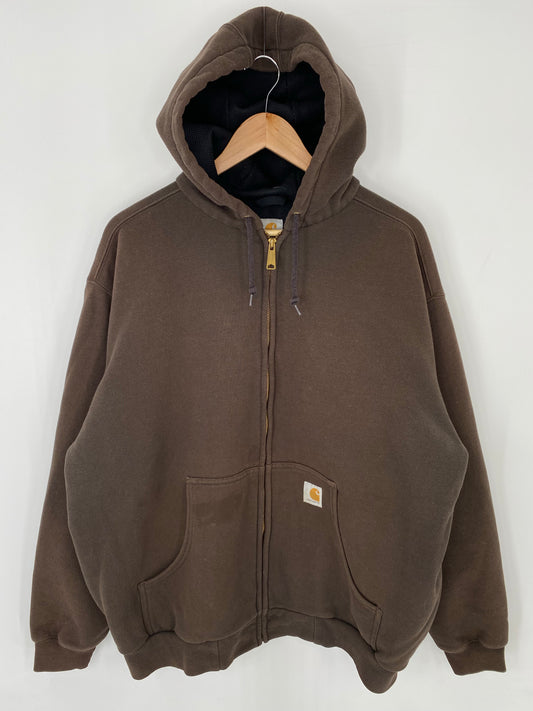 Vintage CARHARTT Size XL Zip-up Hoodie Sweat-Shirt / K8498