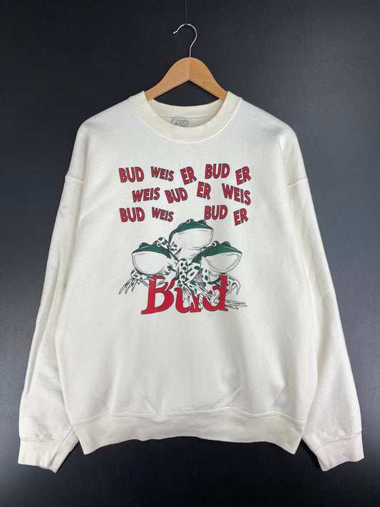 90's BUDWEISER Made in USA Size XL Vintage Sweat-shirt / E2835S