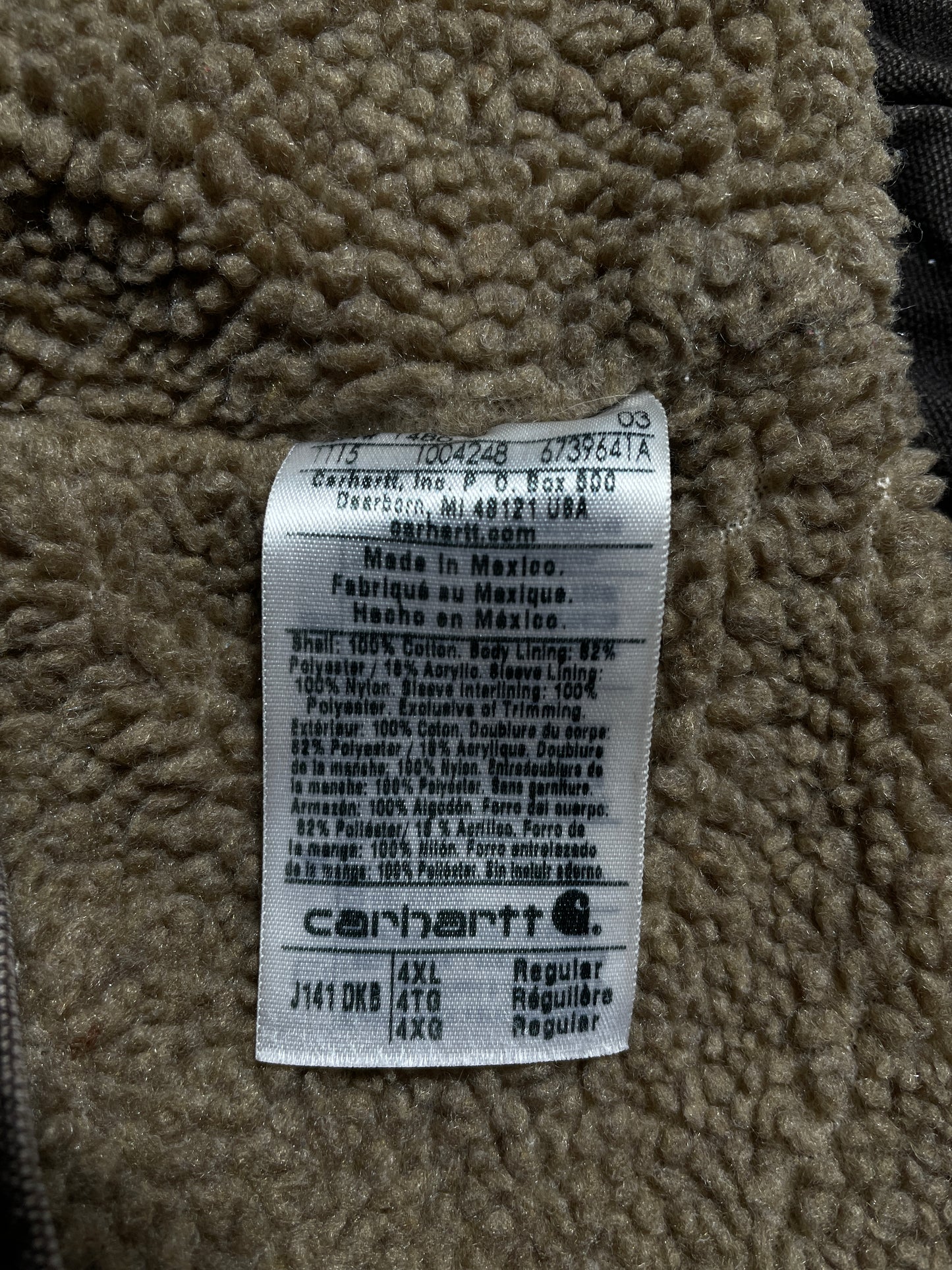 Vintage CARHARTT Size XXXXL Hoodie Duck Jacket / A9646