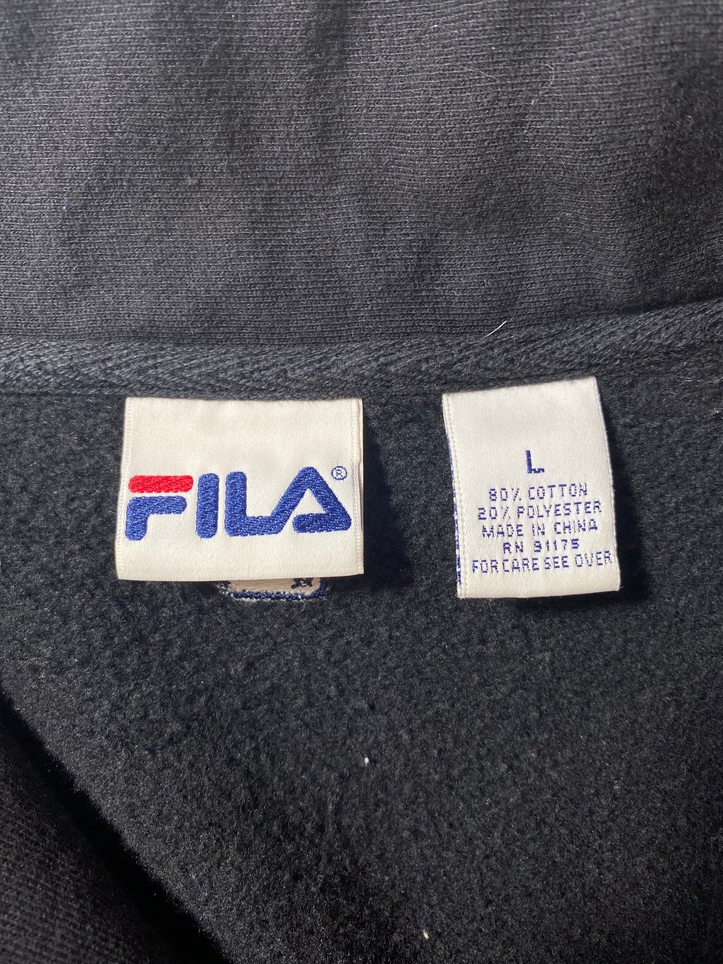 90’s FILA Size L Vintage Half Zip Sweat-shirt / A75