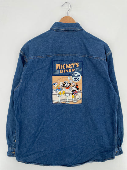 00' DISNEY MICKEY Size M Vintage Button down Shirt / G4013B