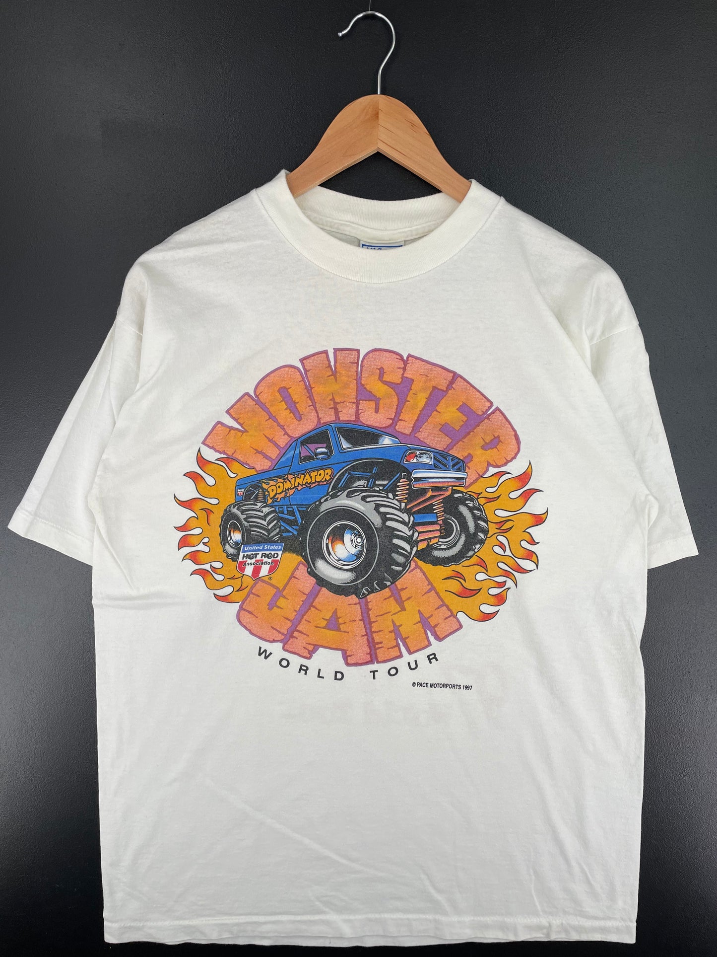 1997 MONSTER JAM Made in USA Size L Vintage T-Shirt / A2320