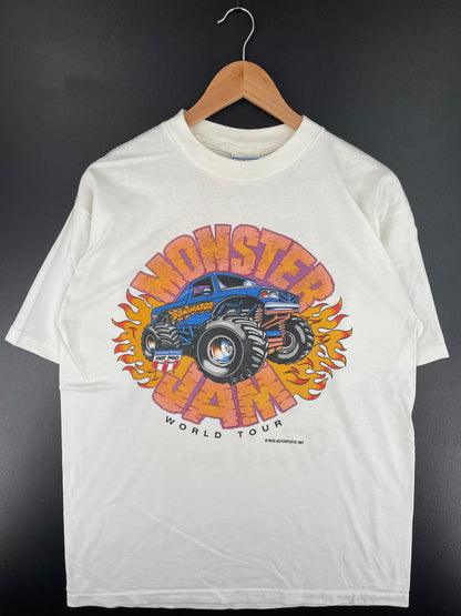 1997 MONSTER JAM Made in USA Size L Vintage T-Shirt / A2320