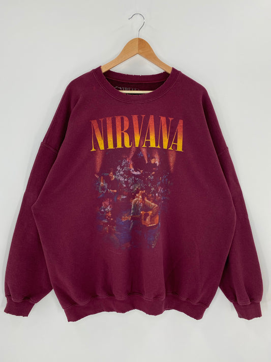 Vintage NIRVANA Size L/XL Music Sweat-shirt / K5943