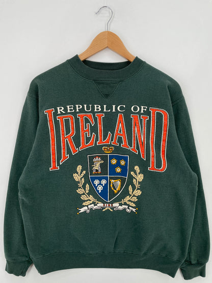 Vintage REPUBLIC OF IRELAND Size M College Sweat-shirt / E1129