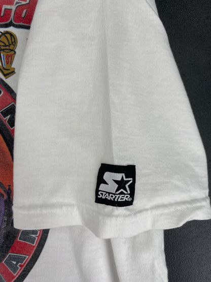 1998 STARTER x CHICAGO BULLS Made in USA Size L Vintage NBA T-Shirt / A5450