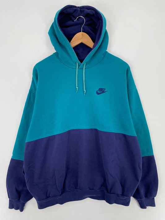 90's NIKE Silver Tag Size XL Vintage Hoodie Sweat-shirt / E1613S