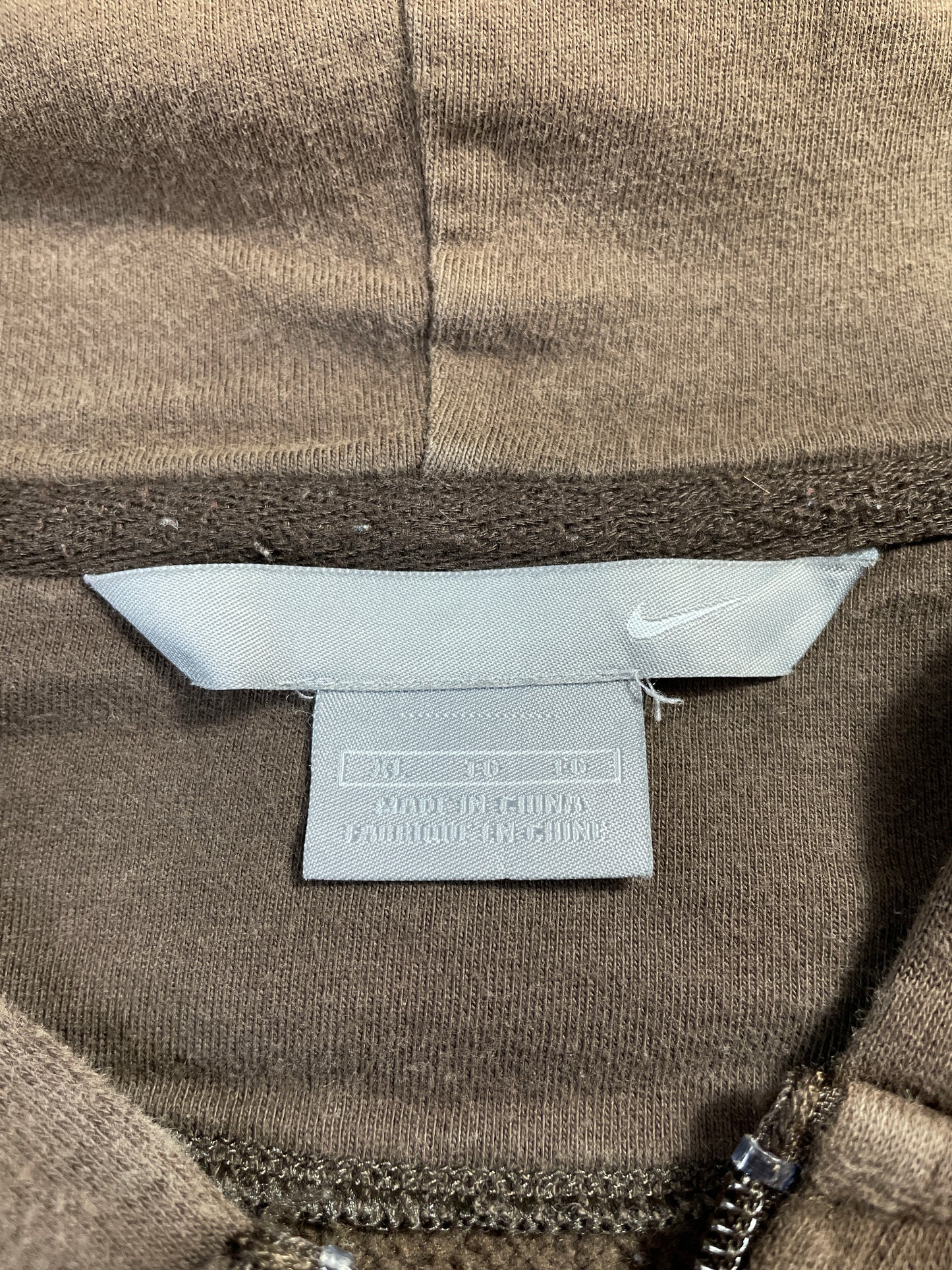 00' NIKE MINI SWOOSH Size L Vintage Zip-up Hoodie Sweat-shirt / A6577