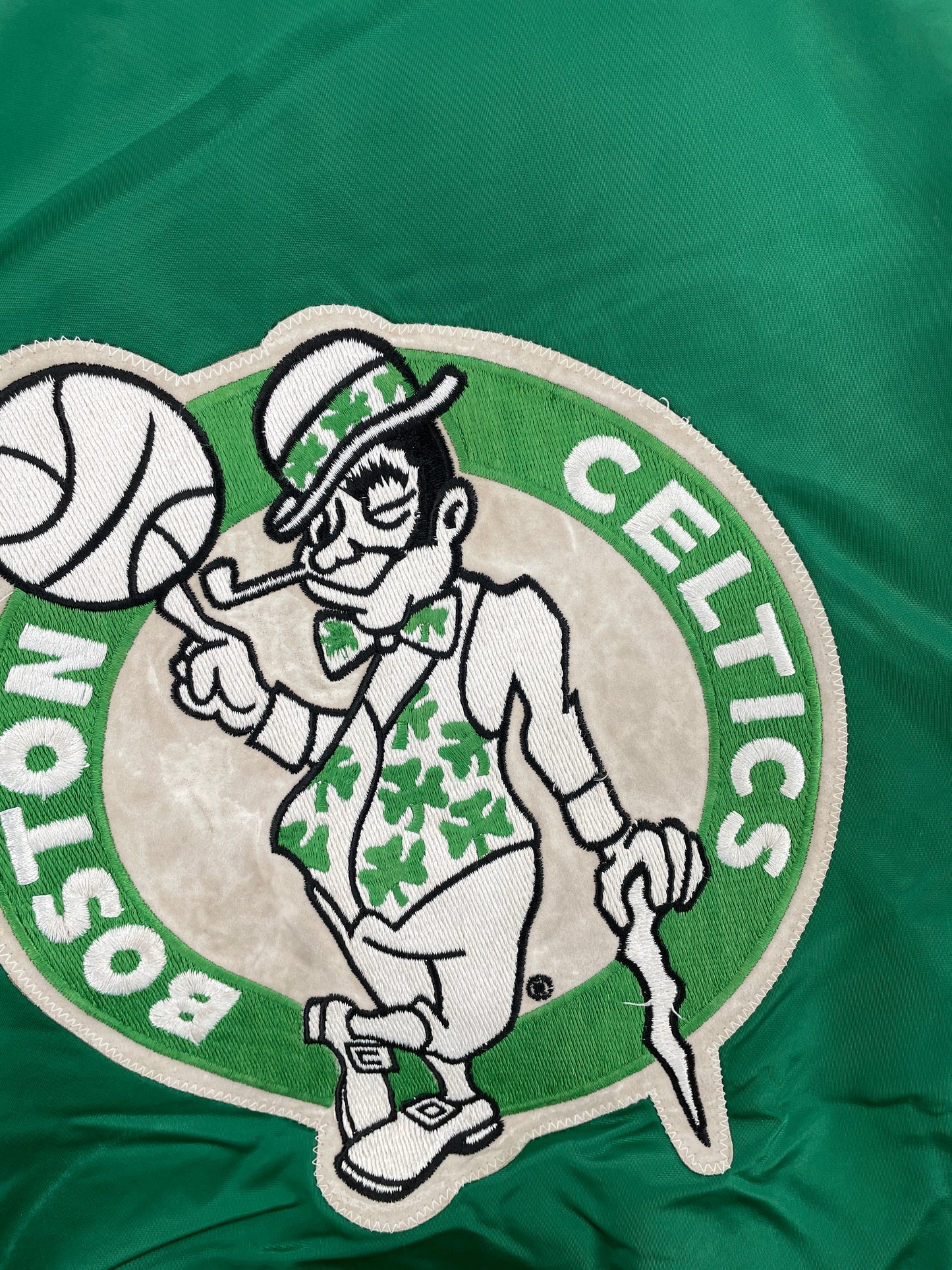 90's STARTER x BOSTON CELTICS Made in USA Size XL Vintage NBA Nylon Padded Jacket / E863