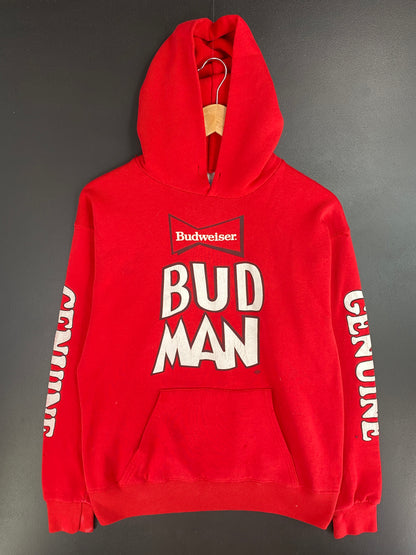 80’s BUDWEISER Made in USA Size L Vintage Hoodie Sweat-shirt / E344