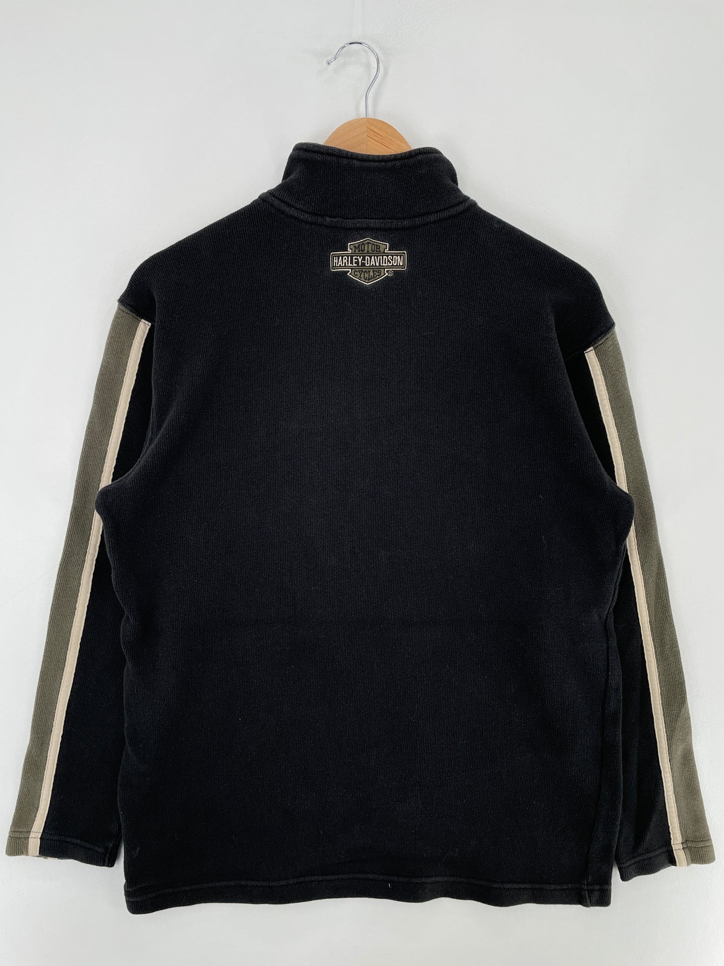 Vintage HARLEY DAVIDSON Size M Vintage Half zip Sweat-Shirt / E3185S