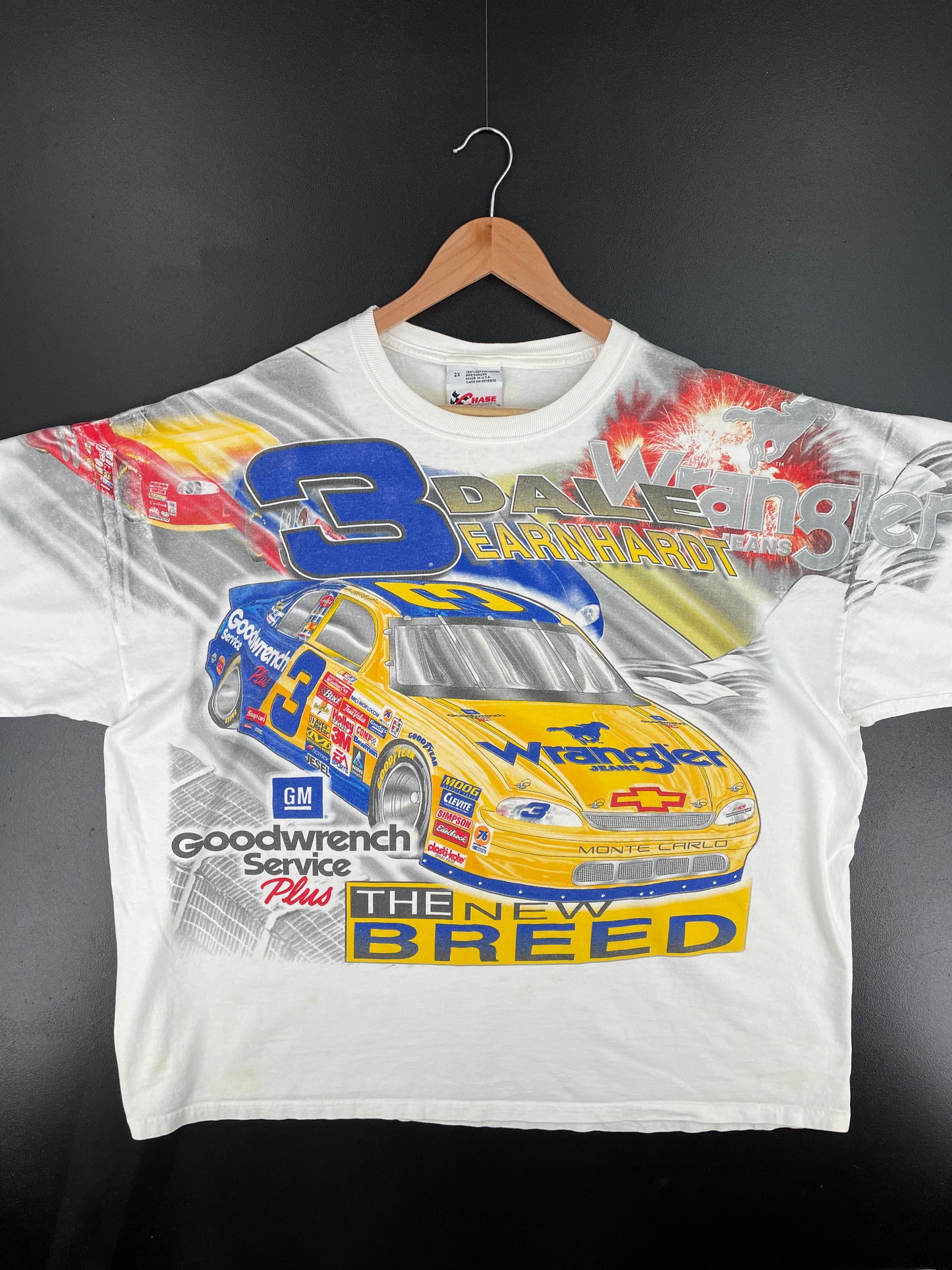 90's NASCAR DALE EARNHARDT Made in USA Size XXL Vintage Racing T-Shirt / A2232
